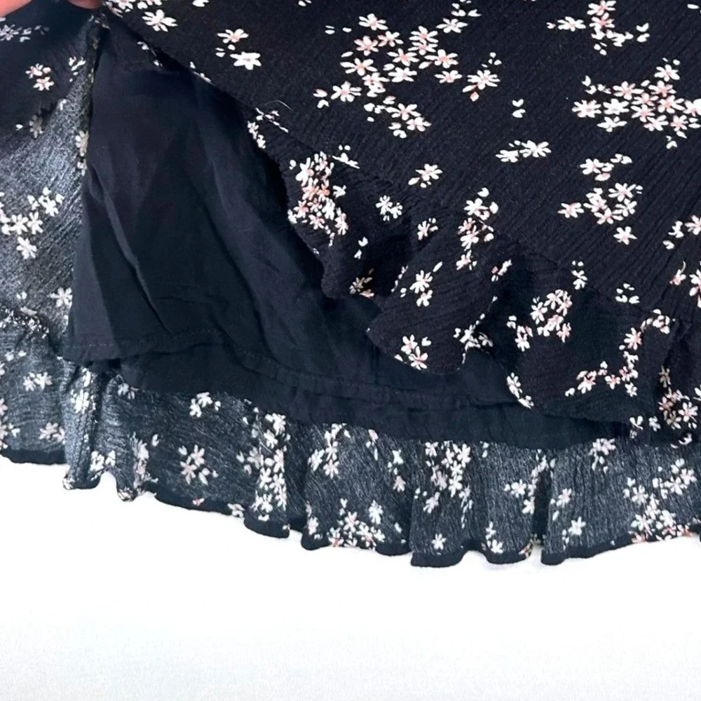 Abercrombie & Fitch '17 Floral Mini Skirt Coquette Cottagecore Y2K Ruffle Skater